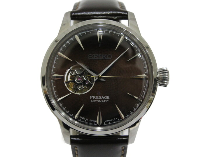 楽天市場】SEIKO セイコー プレサージュ 4R38-01N0 自動巻き SS 革  