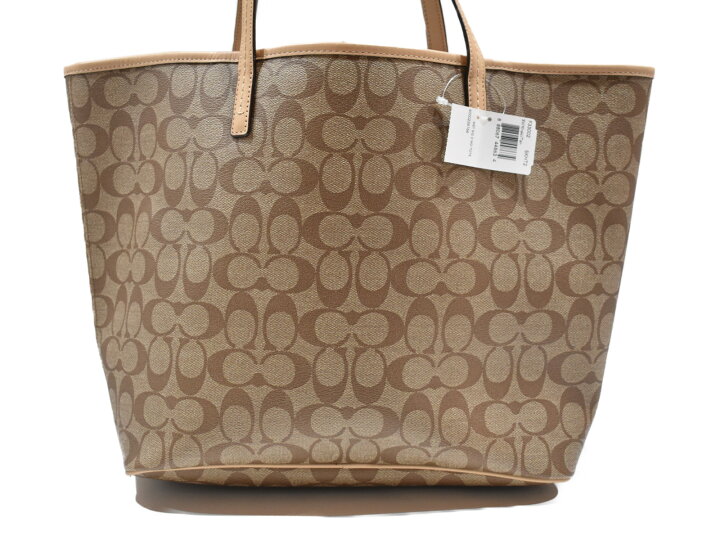 楽天市場】【美品☆】COACHシグネチャー トートバッグ F33002 ベージュ  