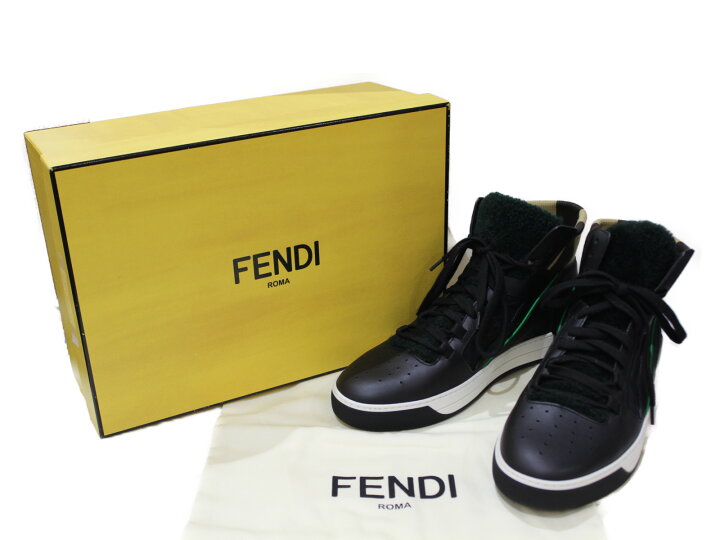 楽天市場】【箱・布袋あり】FENDI ハイカットシューズ 7E1172 カーフ 