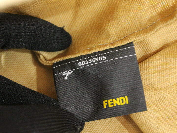 楽天市場】FENDI トートバッグ 8BH249 リネン×レザー ベージュ 