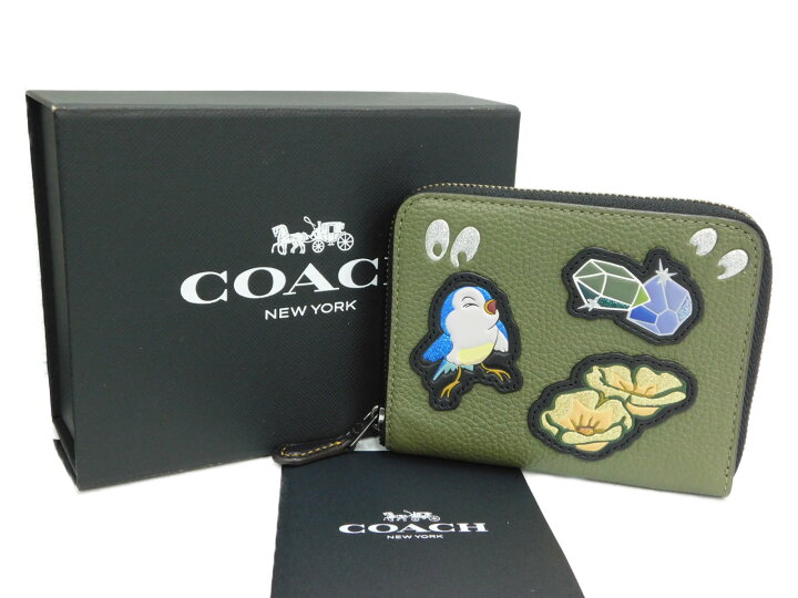 楽天市場】COACH コーチ 白雪姫七人の小人ジップ2つ折り財布 スモール 