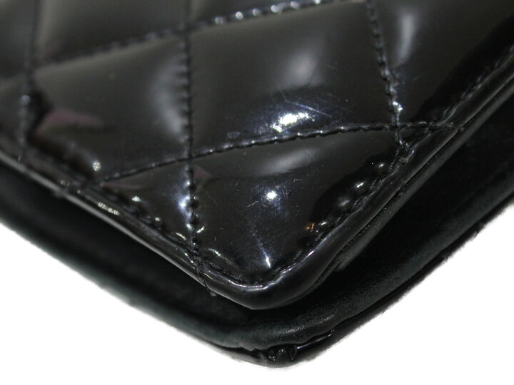 楽天市場】CHANEL 二つ折り長財布 A48691 ブリリアントパテントレザー 