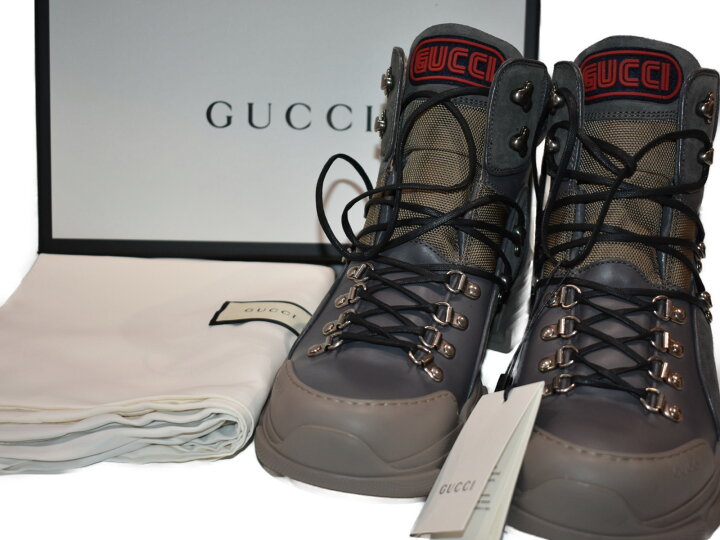 楽天市場】【箱あり☆中古品】GUCCIフラッシュトレッキング ブーツ 