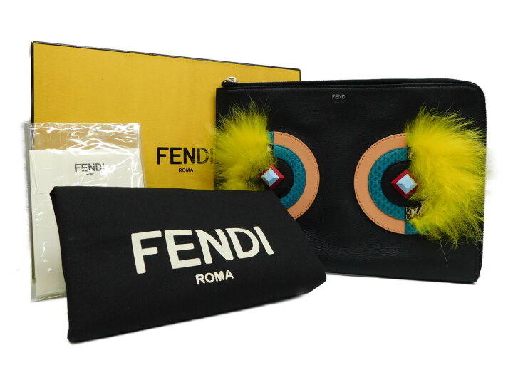楽天市場】FENDI フェンディ モンスタークラッチバッグ 8M0363  