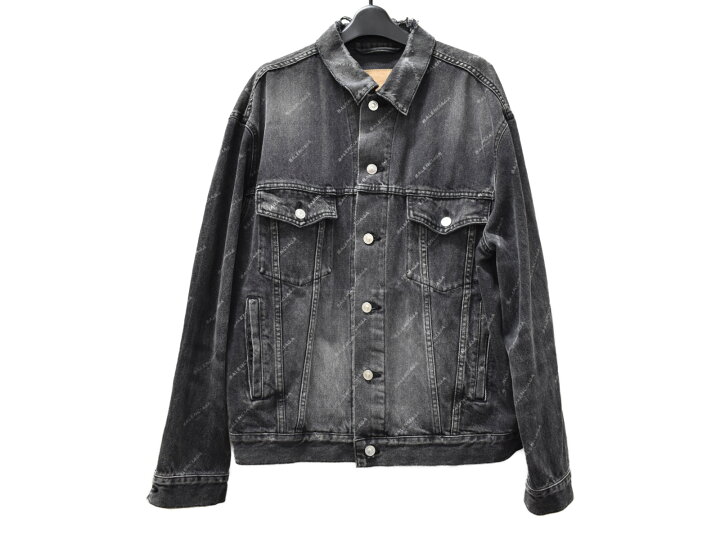 楽天市場】BALENCIAGAデニムジャケットダークグレー系 サイズ38 綿100  