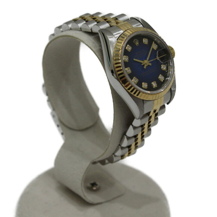 ROLEX ロレックス  69173G デイトジャスト 新10Pダイヤ レッドグラデーションダイヤル T番 YG SS 自動巻き 保証書 当店オリジナルボックス 腕時計 時計 WATCH レディース 女性 女