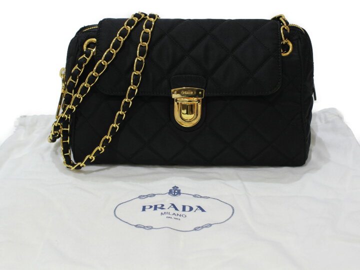 楽天市場】【布袋・ギャラあり】PRADA Wチェーンショルダー BR4965 