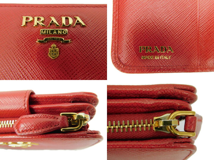 楽天市場】PRADA プラダ サフィアーノ コンパクトジップ 1ML018 赤  