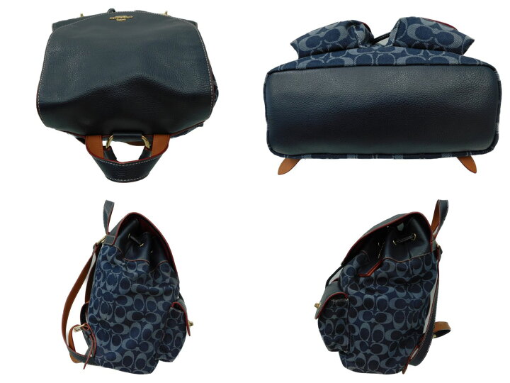 楽天市場】COACH コーチ M1580-F37589 シグネチャー デニムレザー 