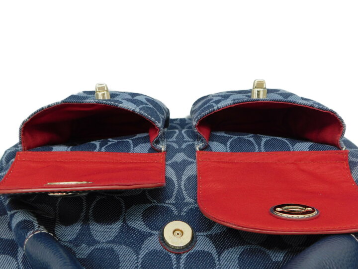楽天市場】COACH コーチ M1580-F37589 シグネチャー デニムレザー 