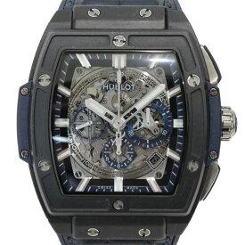 【ギャラ有】HUBLOT　ウブロ　スピリット　オブ　ビッグバン　セラミック　ブルー　601.CI.7170.LR　自動巻き　デイト　クロノグラフ　セラミック　ラバー　革ベルト　メンズ　腕時計【中古】新居浜店