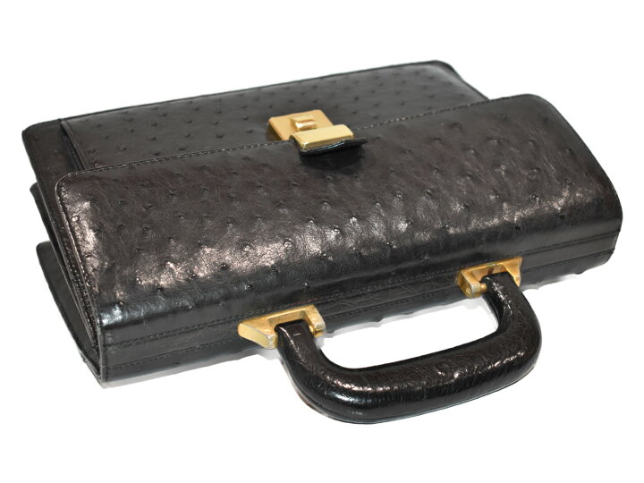 楽天市場】【中古品】RHodes セカンドバッグ ブラック オーストリッチ 