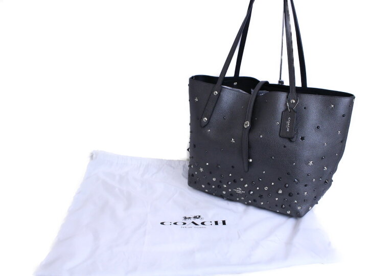 楽天市場】COACH コーチ トートバッグ 59504 メタリック レザー スター 