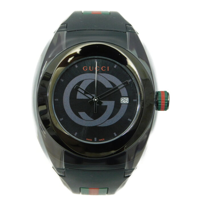 楽天市場】【箱アリ】GUCCI グッチ ラバーベルト時計 SYNK YA137107A 