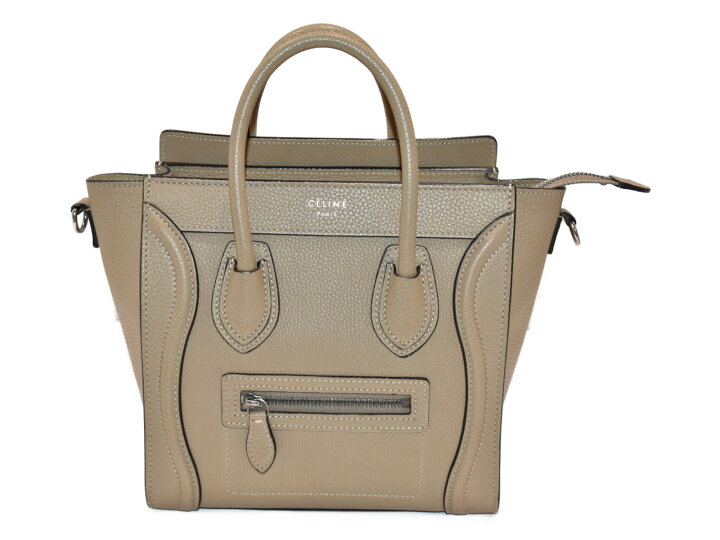 ☆ほぼ未使用☆CELINE ラゲージ ナノショッパー 2WAYバッグ ベージュ系 