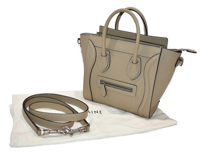 楽天市場】【おしゃれ☆中古品】CELINE ラゲージ ナノショッパー 