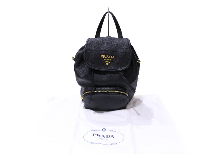 楽天市場】【布袋・ギャラあり】PRADA レザーバックパック 1BZ035 