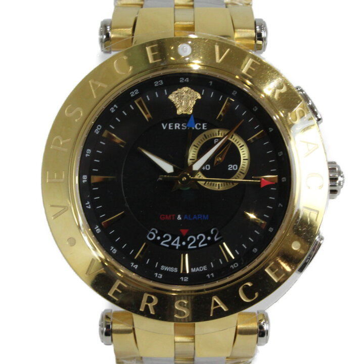 楽天市場】【未使用品】VERSACE ヴェルサーチ Vレース GMT アラーム 