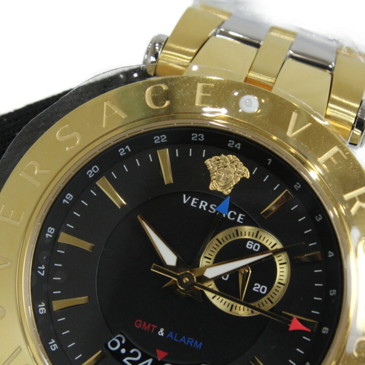 楽天市場】【未使用品】VERSACE ヴェルサーチ Vレース GMT アラーム 
