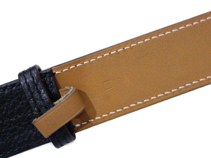 楽天市場】HERMES エトリヴィエール レザー ブラック×ブラウン ベルト  