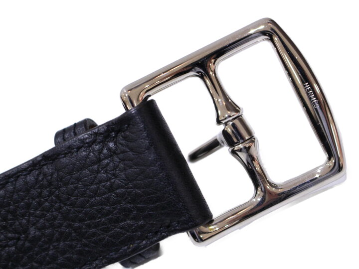 楽天市場】HERMES エトリヴィエール レザー ブラック×ブラウン ベルト  