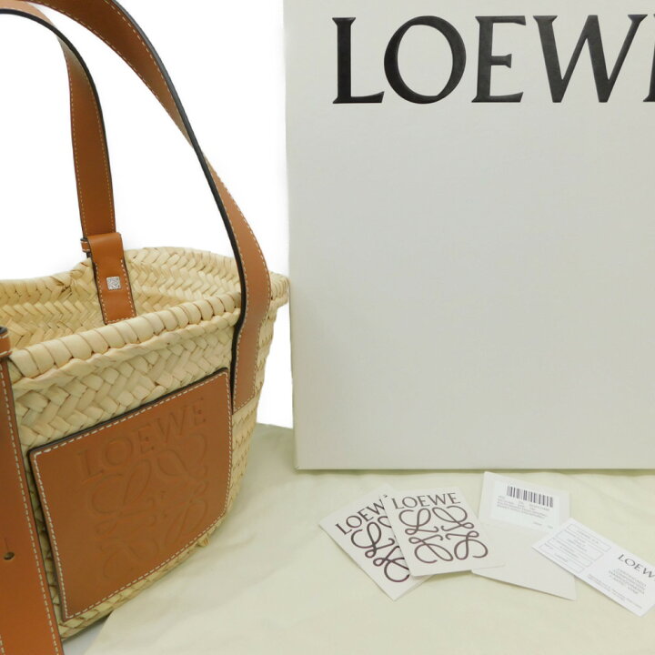 楽天市場 箱 布袋あり Loewe ロエベ バスケットバッグ スモール 327 02 S92 ハンドバッグ かごバッグ ベージュ系 ブラウン おしゃれ かわいい レディース ギフト プレゼント 贈り物 ラッピング包装可 中古 新居浜店 かんてい局松前ｒ５６号店