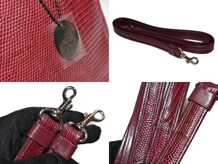 楽天市場】【JRA認定☆中古品】 ハンドバッグ ワインレッド リザード 