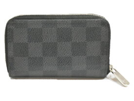 LOUIS VUITTONジッピー・コインパース N63076 ダミエ・グラフィット/ブラック系 コーティングキャンバス ユニセックス　レディース　人気　おしゃれ　使いやすい　ギフト　プレゼント包装可　【中古】松山朝生田店