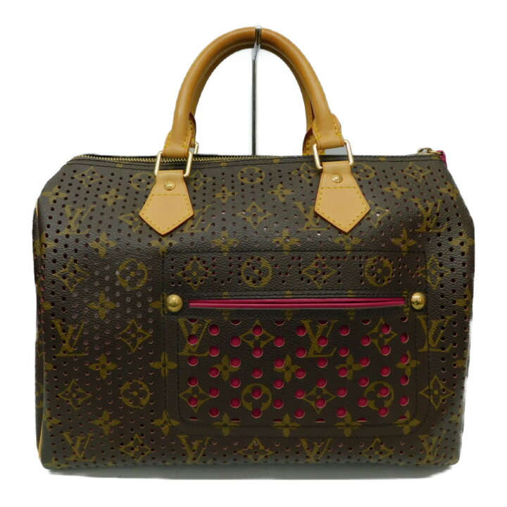 楽天市場】【限定】 LOUIS VUITTON ルイヴィトン スピーディー30 モノグラムペルフォ M95180 パンチング 穴あき ブラウン×ピンク モノグラムキャンバス レザー ゴールド金具 レディース プレゼント包装可【中古】新居浜店 : かんてい局松前R56号店
