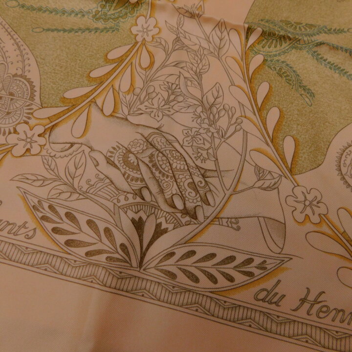 楽天市場】HERMES エルメス カレ90 les chants du henne ヘンナの歌 