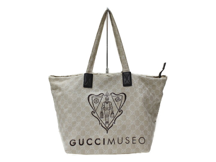 楽天市場】GUCCI ミュゼオ 283416 キャンバス ベージュ トートバッグ 
