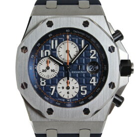 【販売証明書付】AUDEMARS PIGUET　オーデマ　ピゲ　ロイヤルオーク　オフショア　クロノグラフ　26470ST.OO.A027CA.01　自動巻き　デイト　SS　ラバー　ブルー　メンズ　腕時計【中古】松前R56店