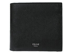 CELINE　セリーヌ　バイフォールドウォレット　10B653BEN.38SI　グレインドカーフスキン　ブラック　折り財布　ウォレット　メンズ　シンプル　ギフト　プレゼント包装可　【中古】　松前R56号店