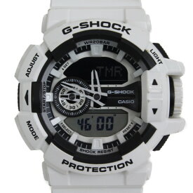 CASIO　カシオ　G-SHOCK　ジーショック　GA-400シリーズ　GA-400-7AJF　クオーツ　アナログ　デジタル　ラバー　ホワイト　ブラック　メンズ　腕時計【中古】松前R56店