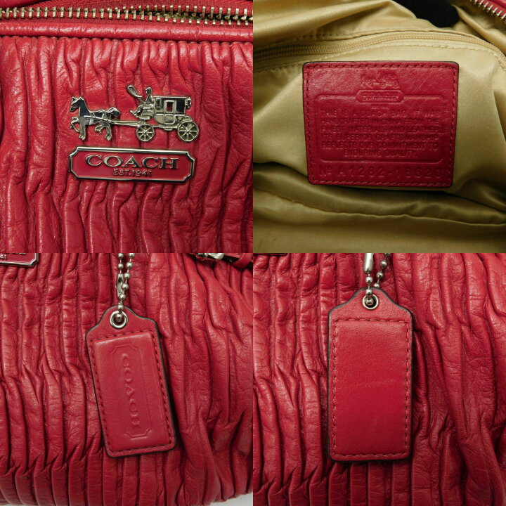 楽天市場】COACH コーチ A1282-18620 マディソン ギャザードレザー 