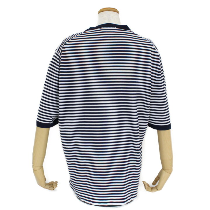 楽天市場】HERMES エルメス ボーダーコットンTシャツ 半袖 ネイビー 