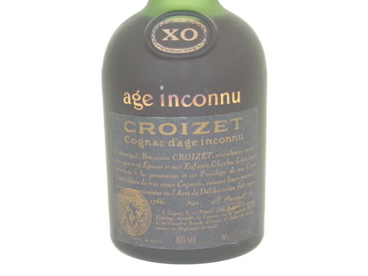 楽天市場】【箱あり】【未開封】CROIZET age inconnu XO COGNAC 