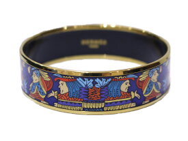 【箱あり】HERMES　エルメス　エマイユGM　ゴールド　七宝焼　約19cm　ブレスレット　バングル　ブランドジュエリー　アクセサリー　レディース　シンプル　ギフト　プレゼント包装可　【中古】　松山朝生田店