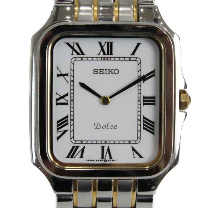 楽天市場】SEIKO セイコー ドルチェ スクエア 5E30-5A40 SS ゴールド 