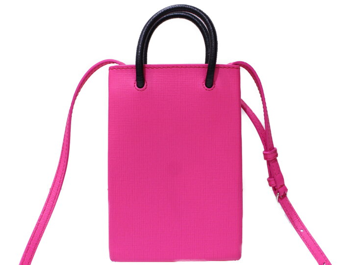楽天市場】BALENCIAGA フォンホルダー レザー ピンク ネオンカラー  