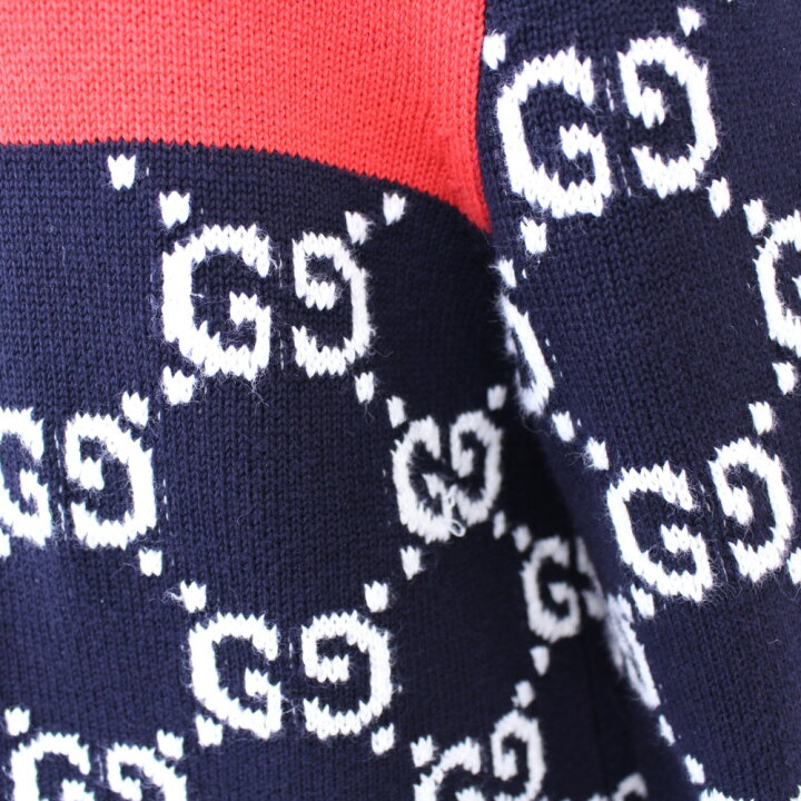 楽天市場】GUCCI グッチ GGジャガードボーダーニット ニットセーター 