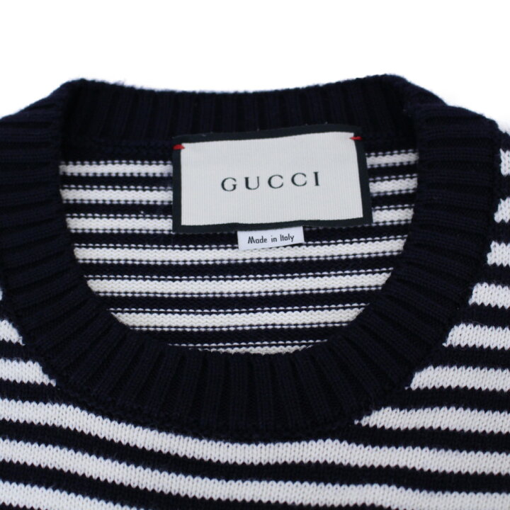 楽天市場】GUCCI グッチ GGジャガードボーダーニット ニットセーター 
