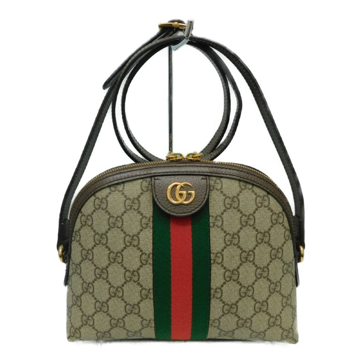 楽天市場】GUCCI オフディア 499621 ブラウン PVCキャンバス×レザー  