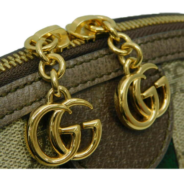 楽天市場】GUCCI オフディア 499621 ブラウン PVCキャンバス×レザー 