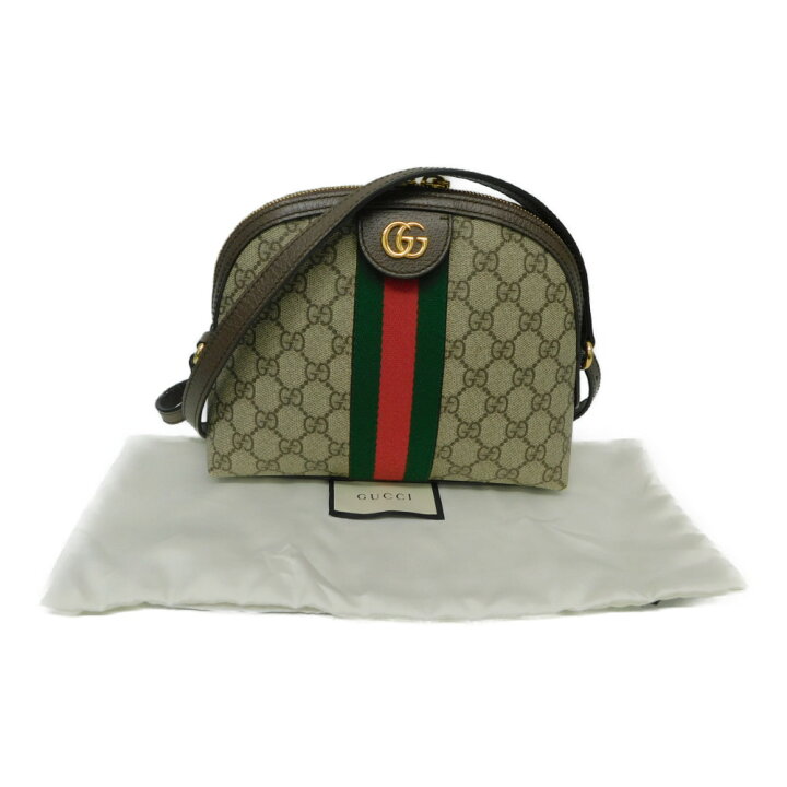 楽天市場】GUCCI オフディア 499621 ブラウン PVCキャンバス×レザー 