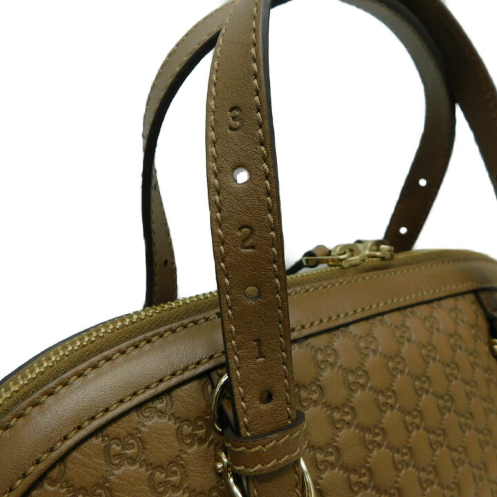 楽天市場】GUCCI グッチ マイクログッチシマ2WAYハンドバッグ ブラウン 