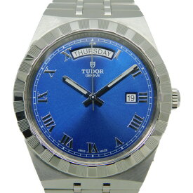 TUDOR　チューダー　チュードルロイヤル　28600　機械式　自動巻き　100m防水　SS　ステンレススチール　ブルー　ローマ数字　41mm デイデイト　メンズ　腕時計　ギフト　プレゼント包装可【中古】新居浜店