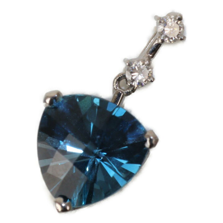 楽天市場】アクアマリン3.22ct D0.10ctペンダントトップ K18WG 
