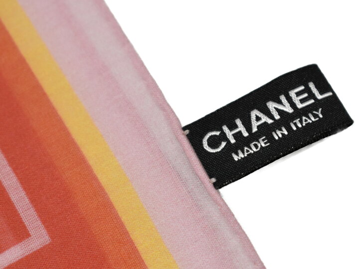 楽天市場】CHANEL ハンカチ 100％コットン マルチカラー スカーフ 