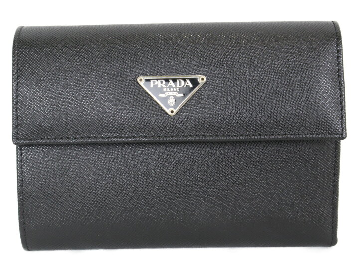楽天市場】PRADA 2つ折り財布 M510A ブラック サフィアーノ 
